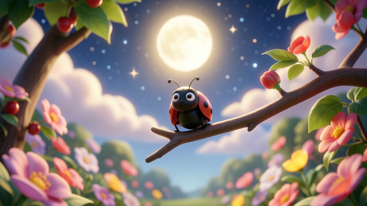 Storie magiche della buonanotte: La Luna e il Coccinella Addormentato