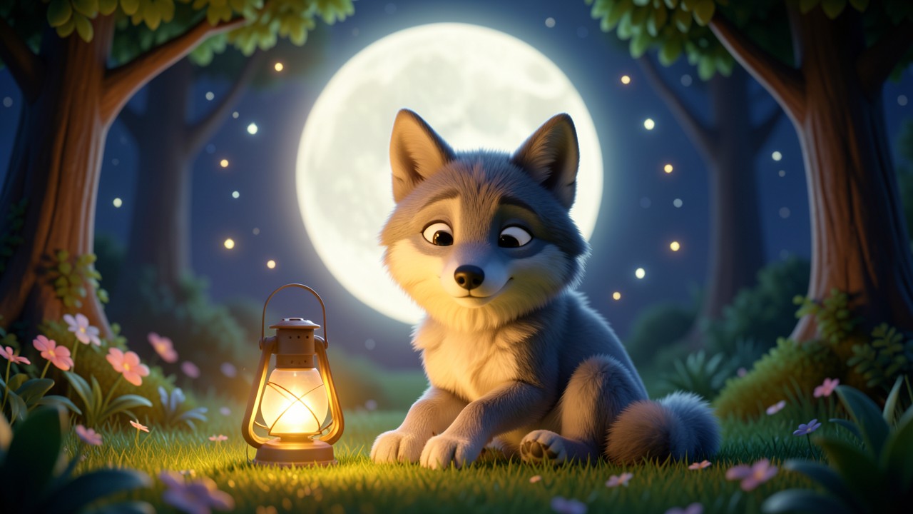 Histoire douce pour s'endormir: Le Petit Loup et la Lune Douce