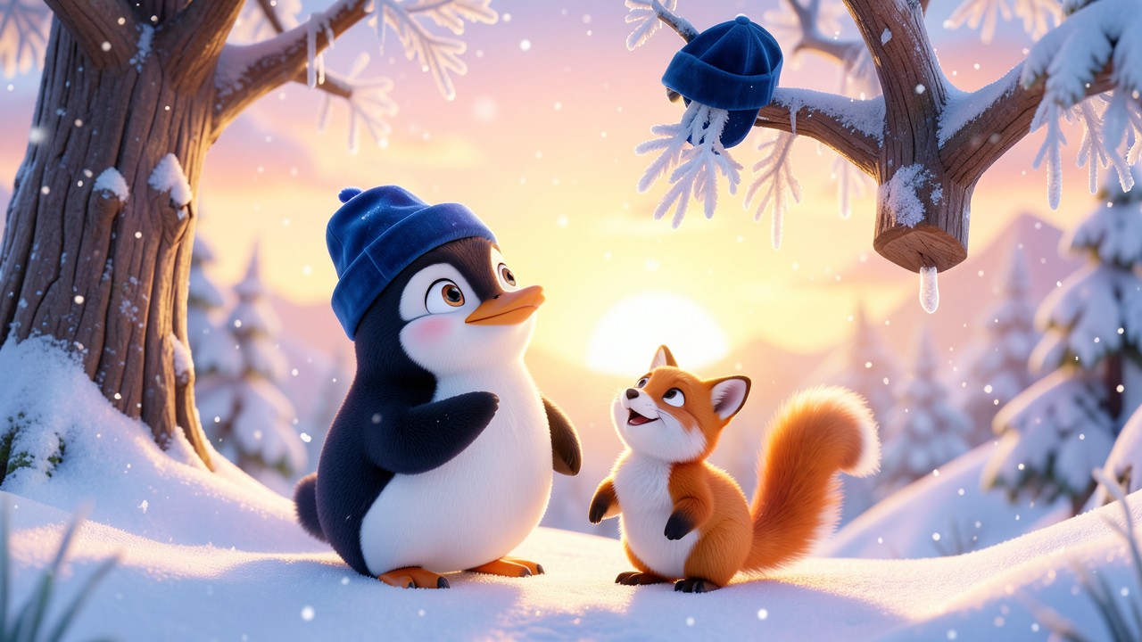 História Infantil Pequena Sobre o Pinguim que Perdeu Seu Chapéu
