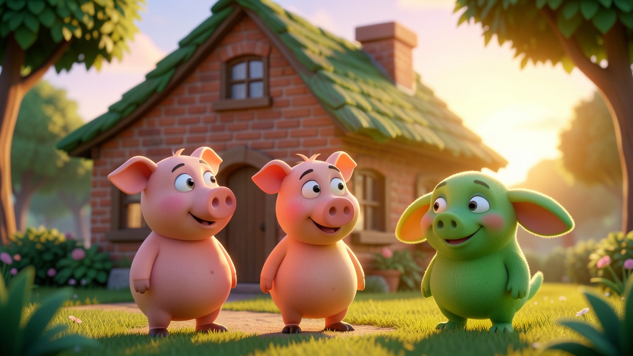 Three Little Pigs Short Story: A House of Bricks and Dreams