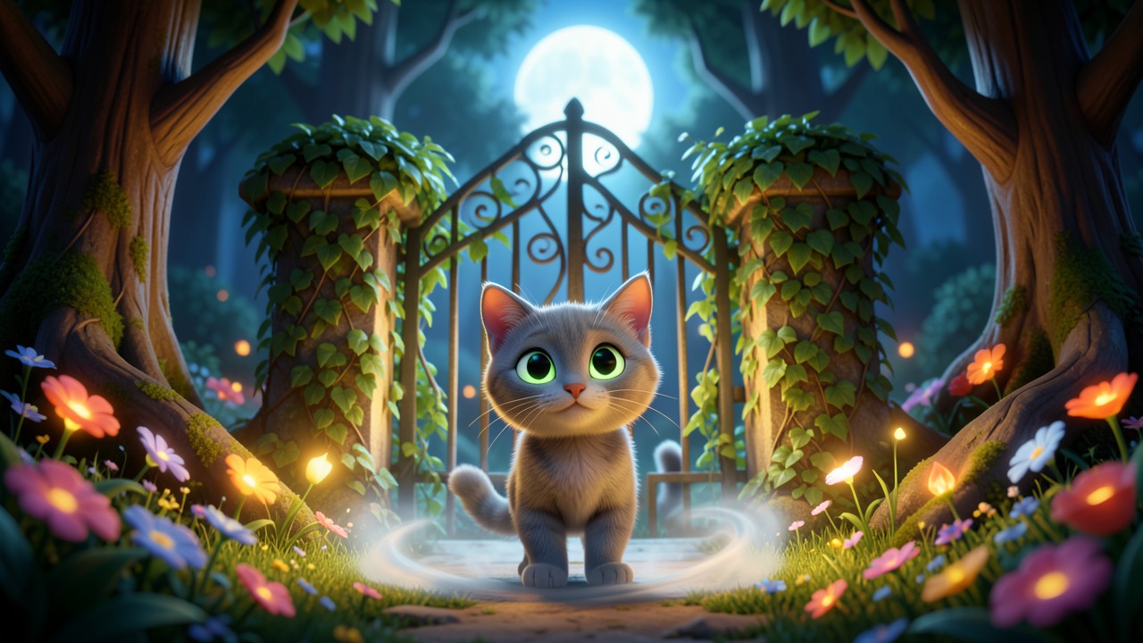 The Fairy Tale Cat and the Moonlit Maze