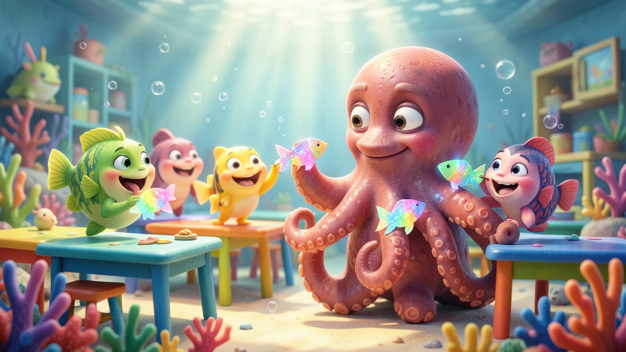 Histoire du poisson d'avril maternelle: La pêche aux rires