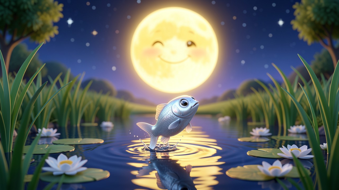 Fiabe brevi: La luna e il pesciolino