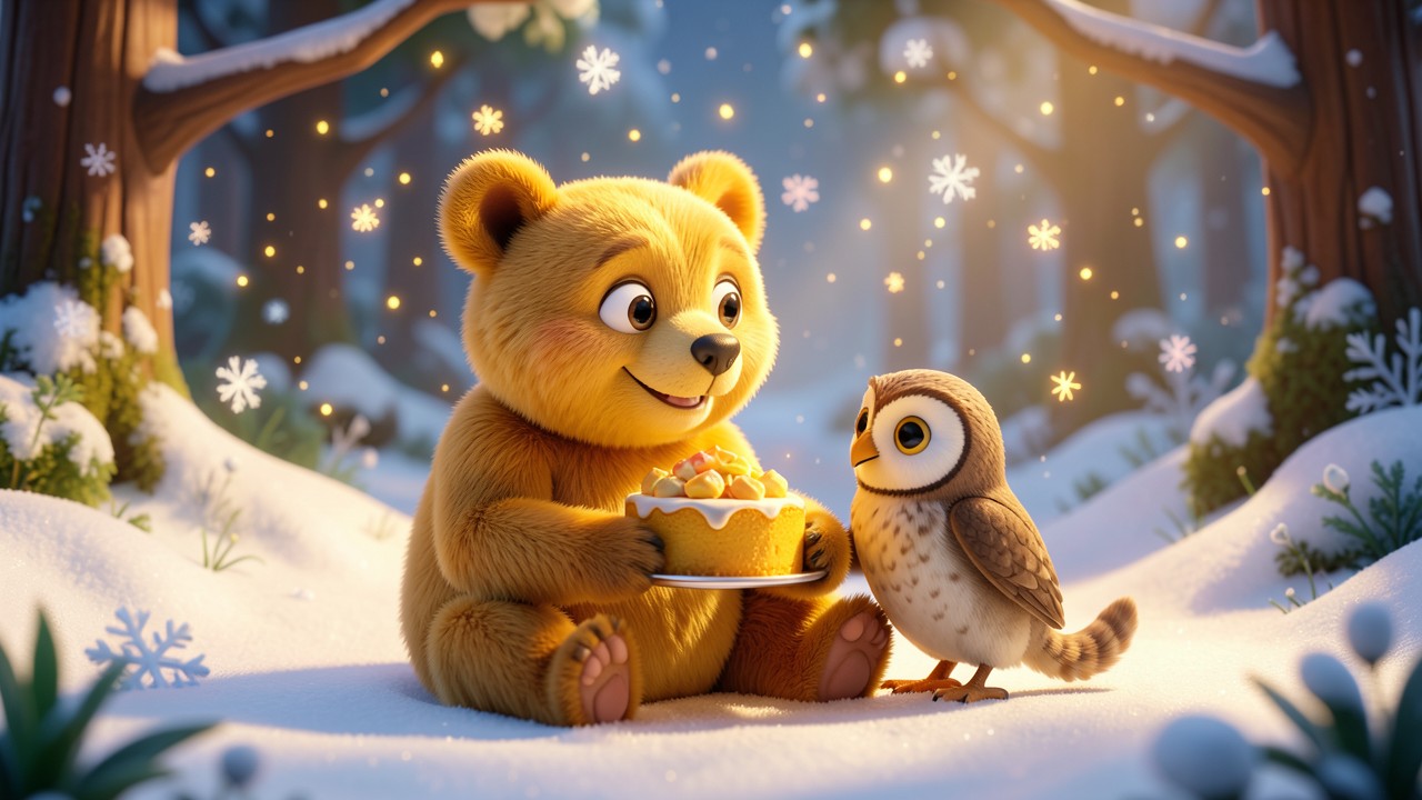 Geschichten Weihnachten: Der Bär mit dem goldenen Kuchen