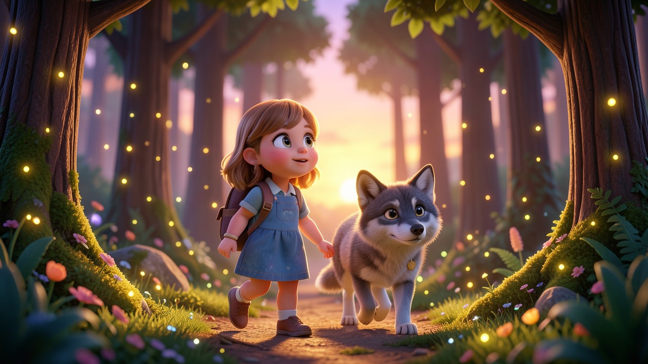 Histórias Bíblicas para Crianças Dormir: A Menina e o Lobo Generoso