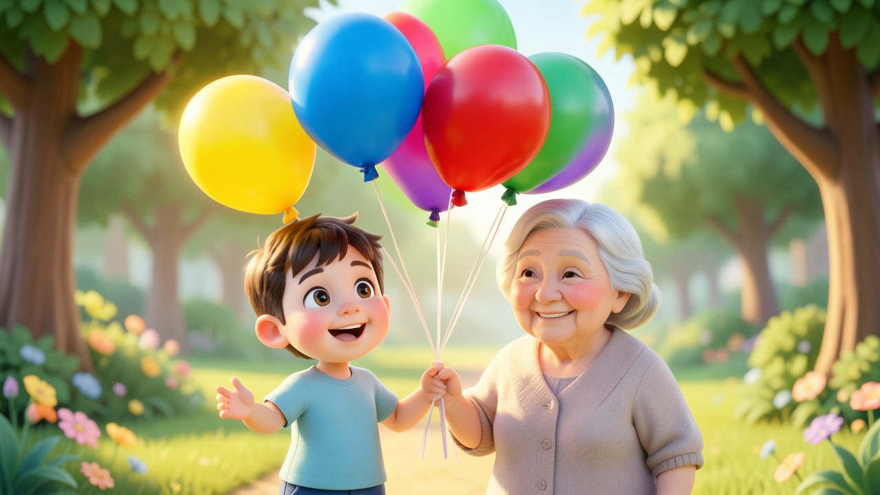 Cinco globos en el parque (cuento sobre las emociones)