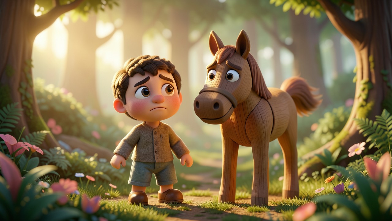 Cuento de Pinocho corto para niños: La lección del caballo de madera