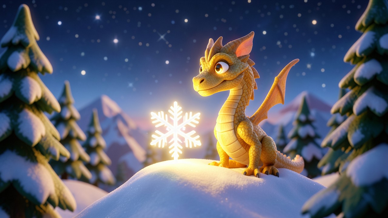 Märchen mit Drachen: Die Schneeflocke und der Feuerdrache