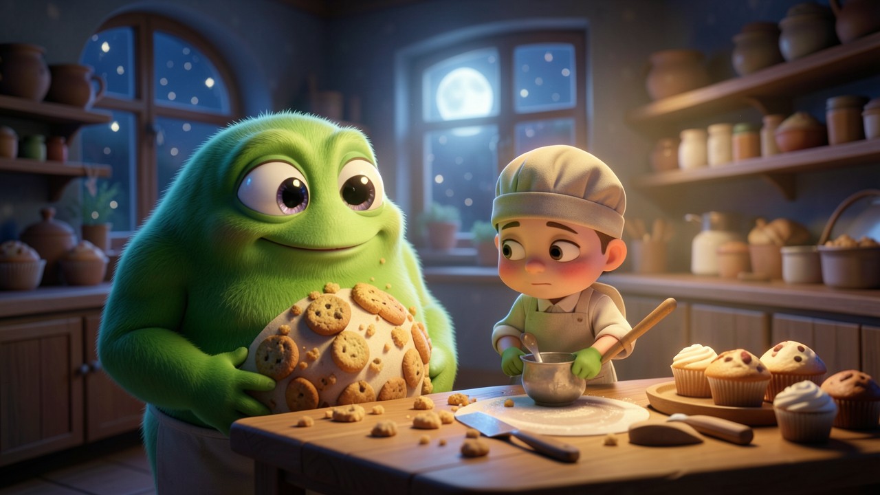 A Children's Bedtime Story About the Moonlit Muffin Monster
