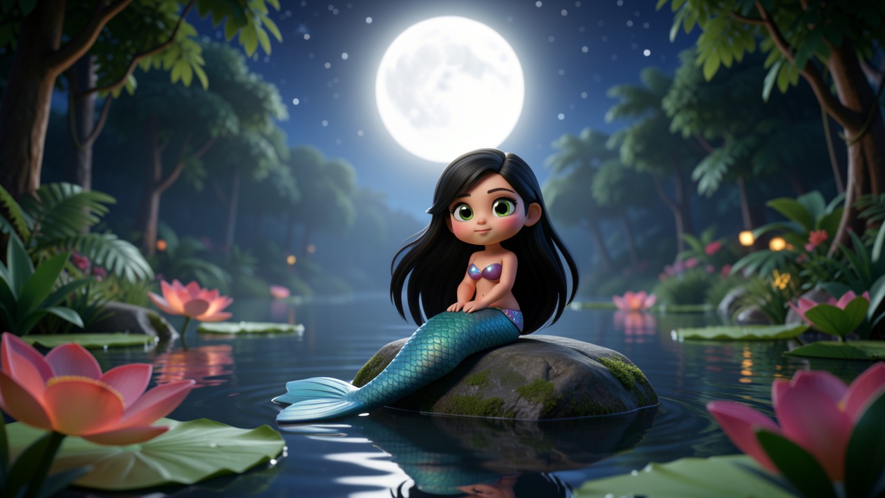 Historinha da Sereia Iara: A Canção da Lua