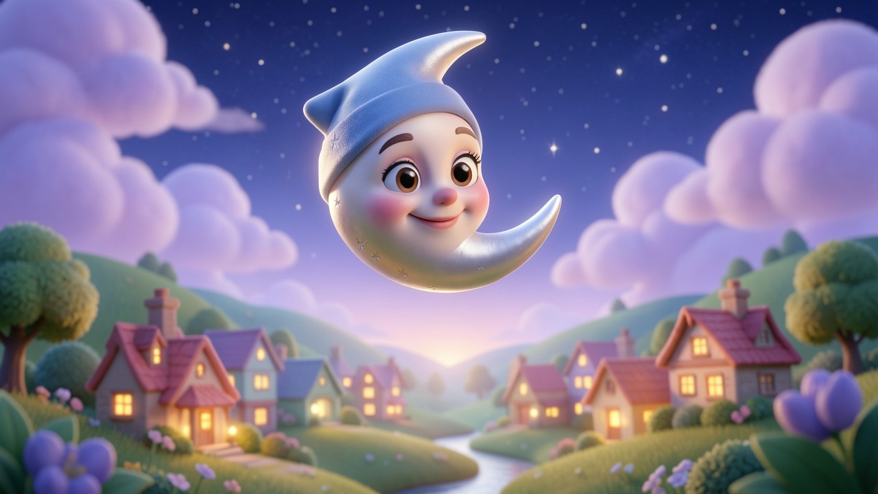 Histoire pour bébé 0 3 mois : La Petite Lune qui chantait