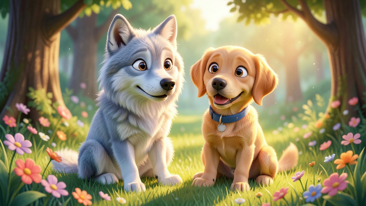 Fable le loup et le chien : L’amitié qui surmonte les différences