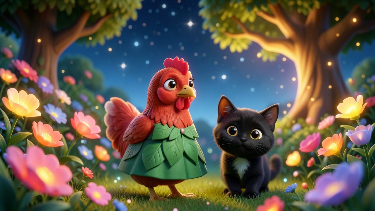 La petite poule rousse histoire et le secret du jardin enchanté