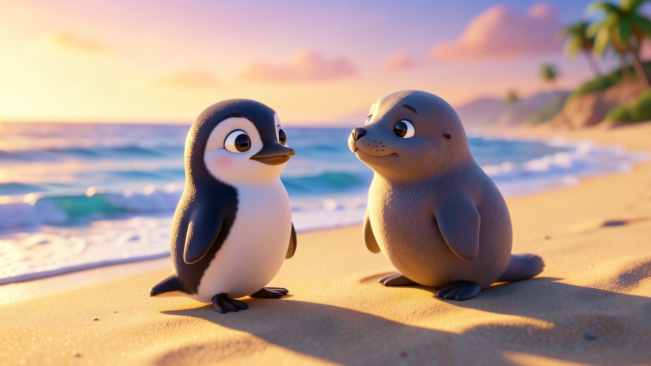 Historinha curta para dormir: O Pinguim que Não Sabia Nadar