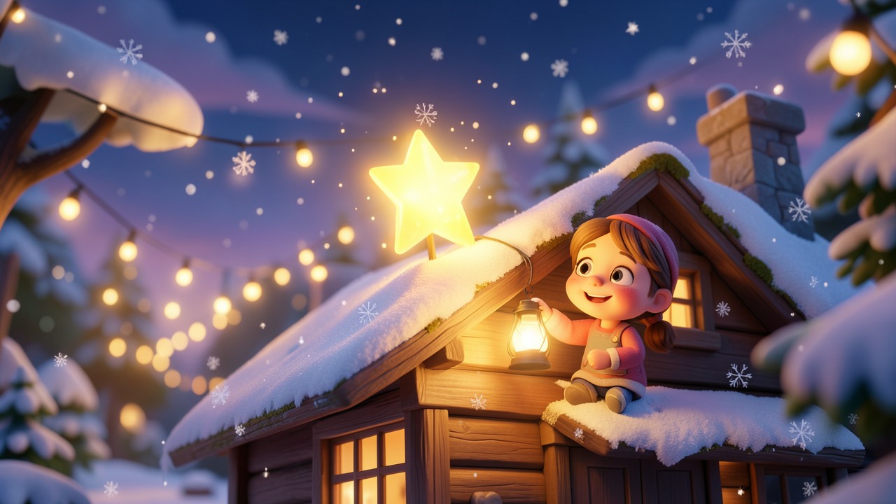 Weihnachten Geschichte: Der kleine Stern am Dach