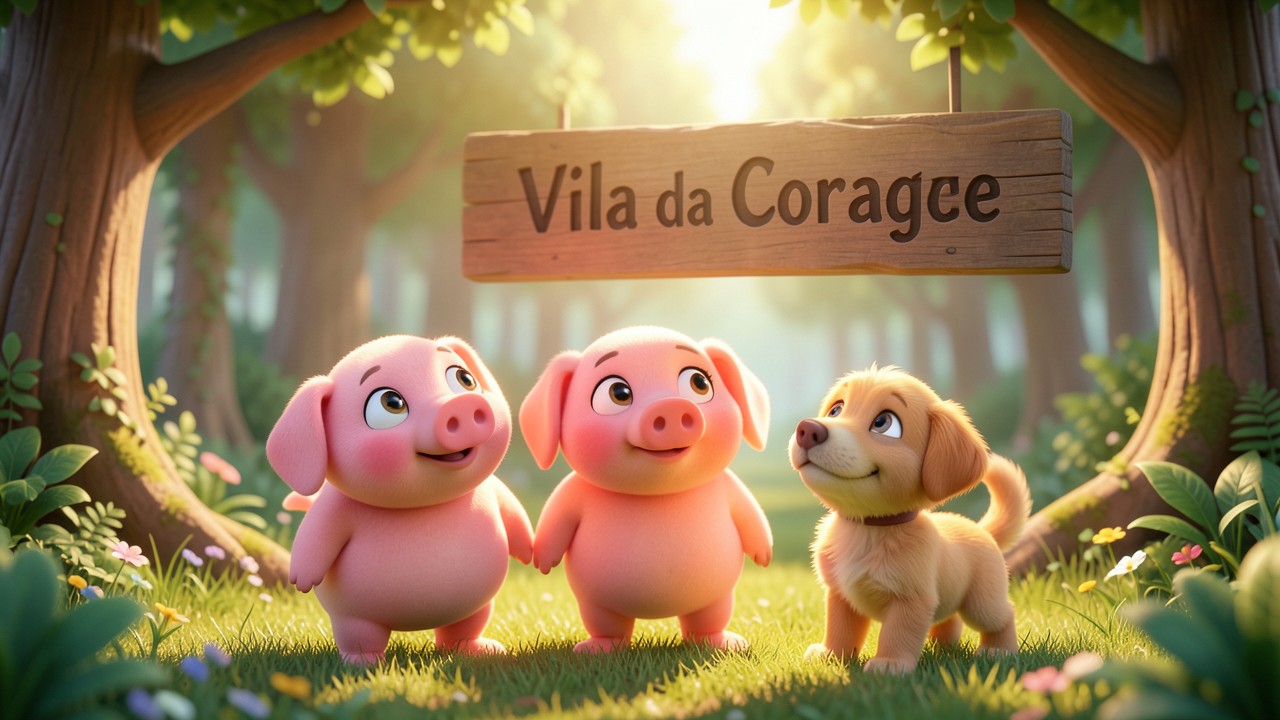 Histórias dos Três Porquinhos e o Cachorro Curioso