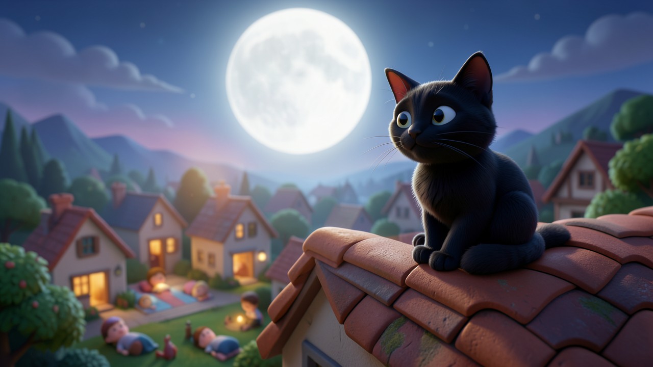 Une histoire longue pour dormir : Le chat qui chantait au clair de la lune