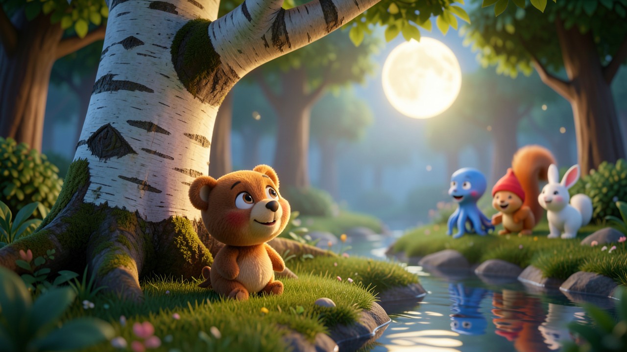 Las caracteristicas de un cuento para niños: La luna que se perdió en el bosque