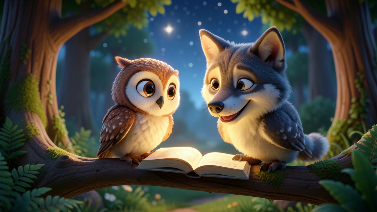 Pequenas Fábulas: A Coruja e o Lobo Sorridente