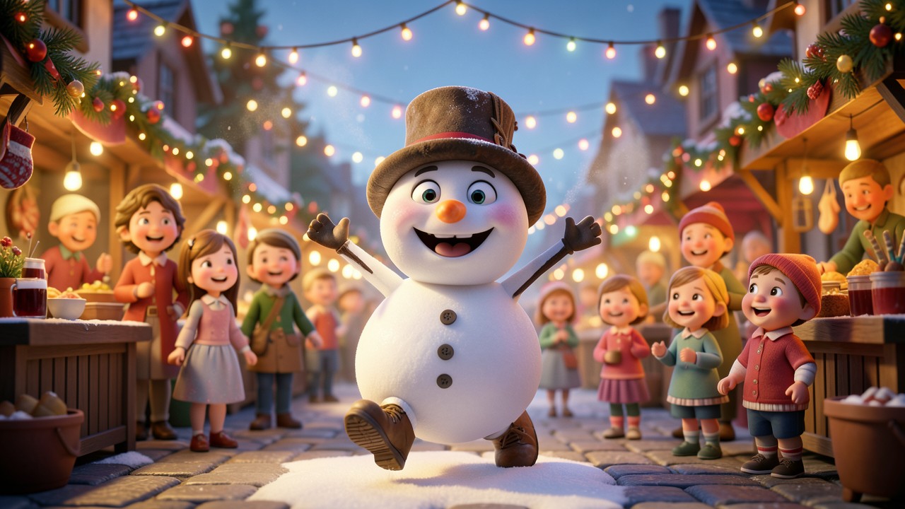 Lustige kurze Weihnachtsgeschichten: Der Schneemann mit dem süßen Lachen