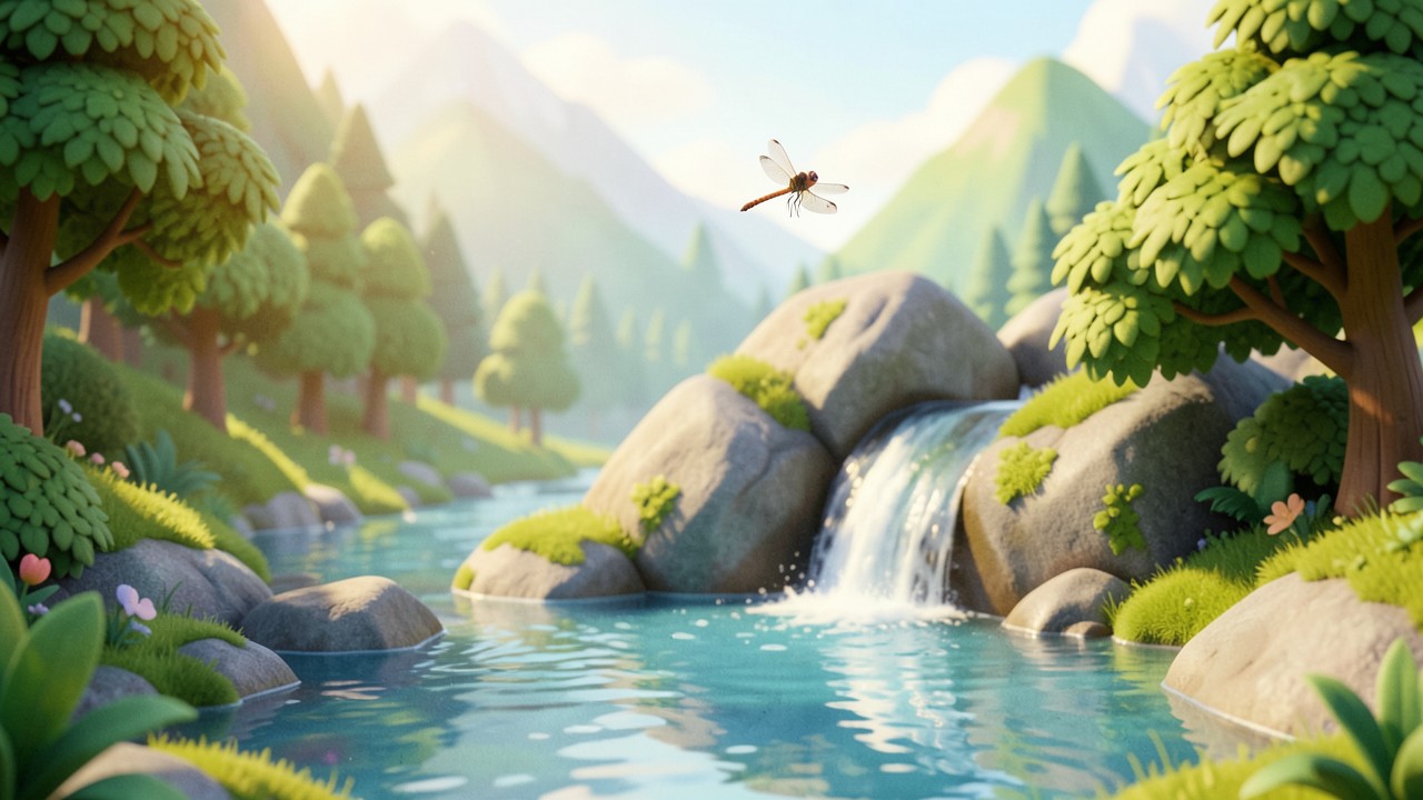 El río y la roca (cuento con inicio, nudo y desenlace)