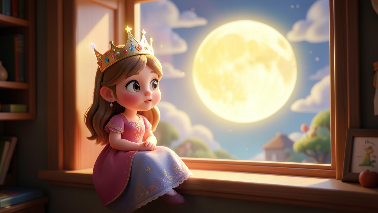 Gute Nacht Geschichte Prinzessin: Der Mond und das vergessene Lied