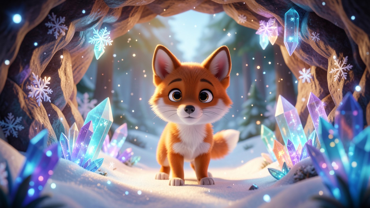 Conte Noël : Le Petit Loup et la Grotte des Étoiles