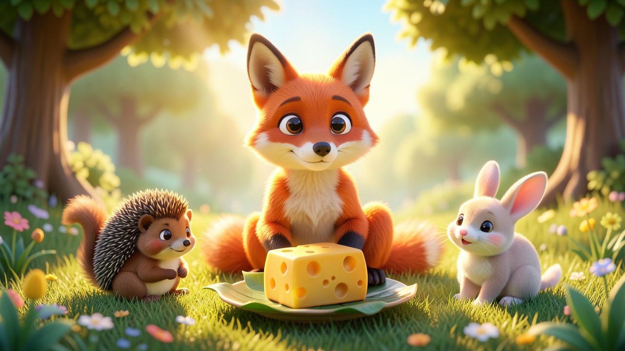Kindergeschichten zum Lesen: Der Fuchs mit dem goldenen Käse