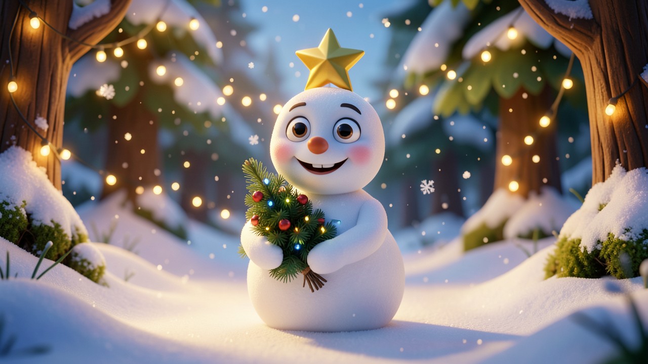 Kurzgeschichte zu Weihnachten: Der Schneemann mit dem Weihnachtsstern
