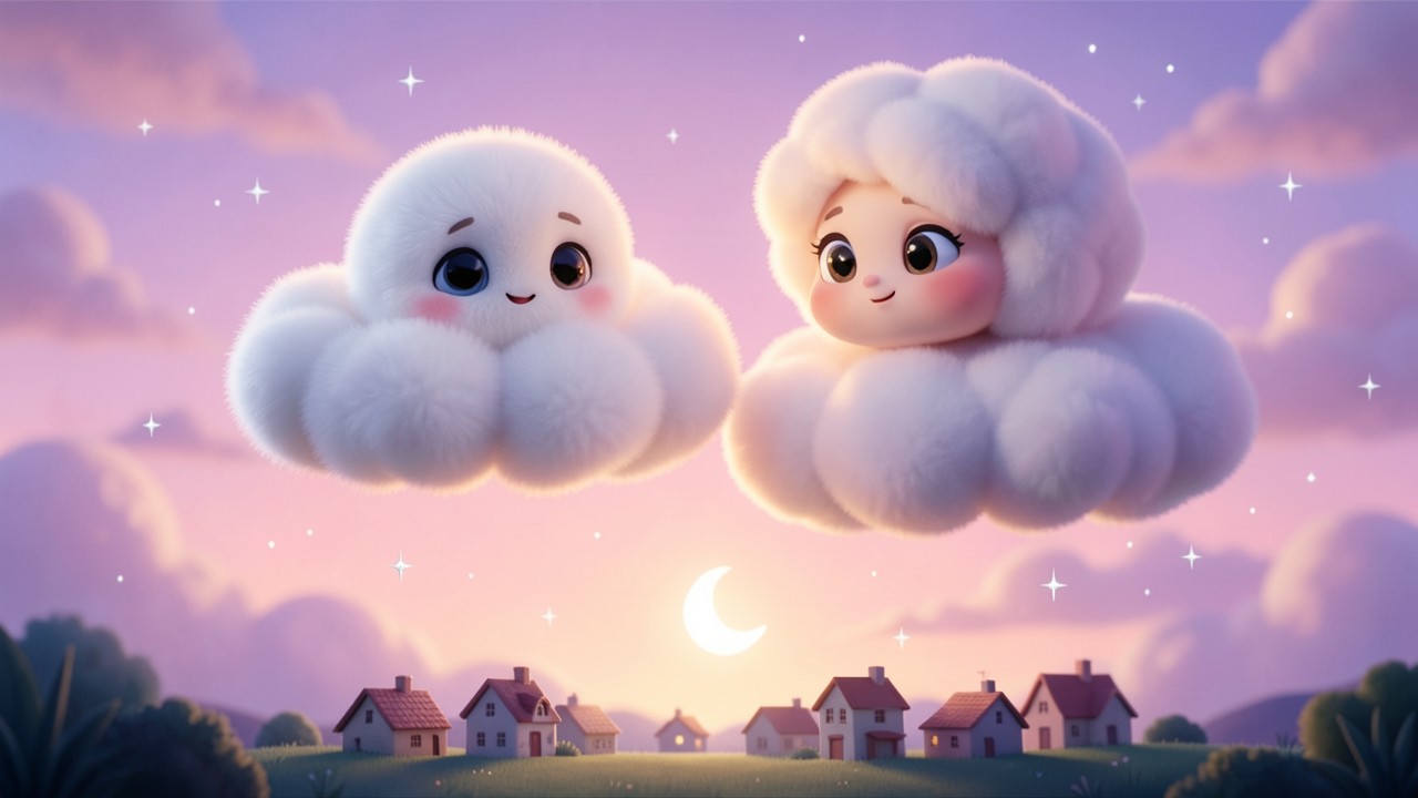 Histoire pour bébé 1 mois : La Chanson des Petits Nuages