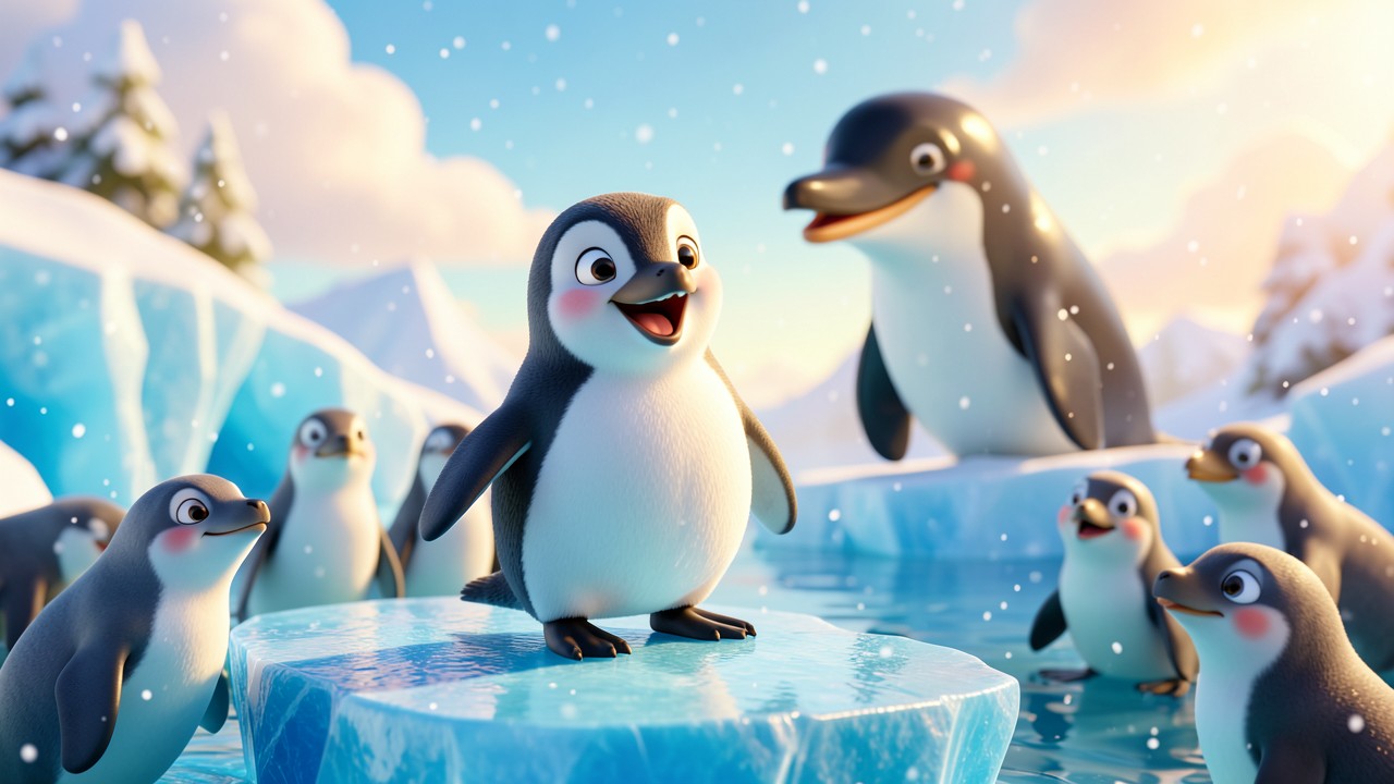 Histórias Curtas e Engraçadas Infantil: O Pinguim que Não Sabia Nadar