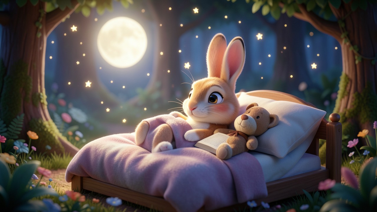 Historias infantis para crianças de 2 anos: O Coelho que Aprendeu a Dormir