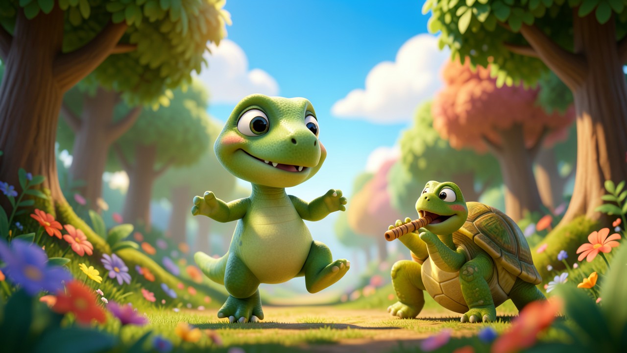 Cuentos cortos de dinosaurios: El dinosaurio que no sabía cantar