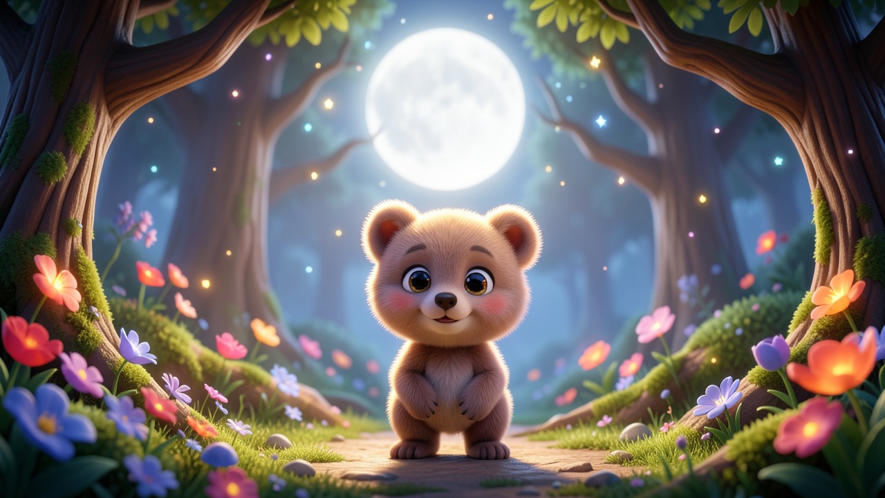 Storie della buonanotte da leggere: La Luna e il Cucciolo di Orso