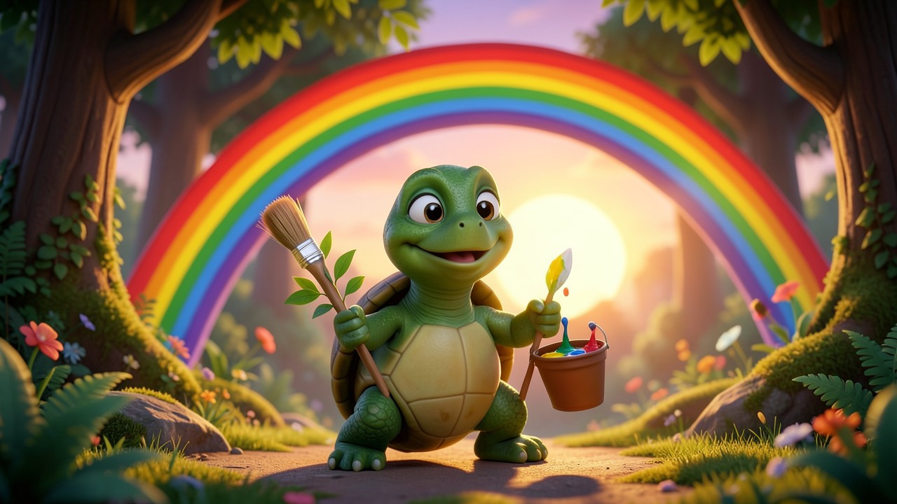 Cuentos largos de animales: La Tortuga que Coloreó el Sol