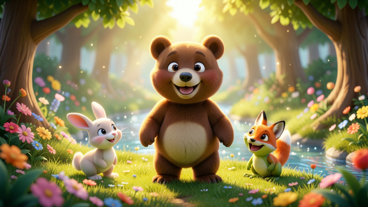 Lustige Kindergeschichte vom Lachenden Bären