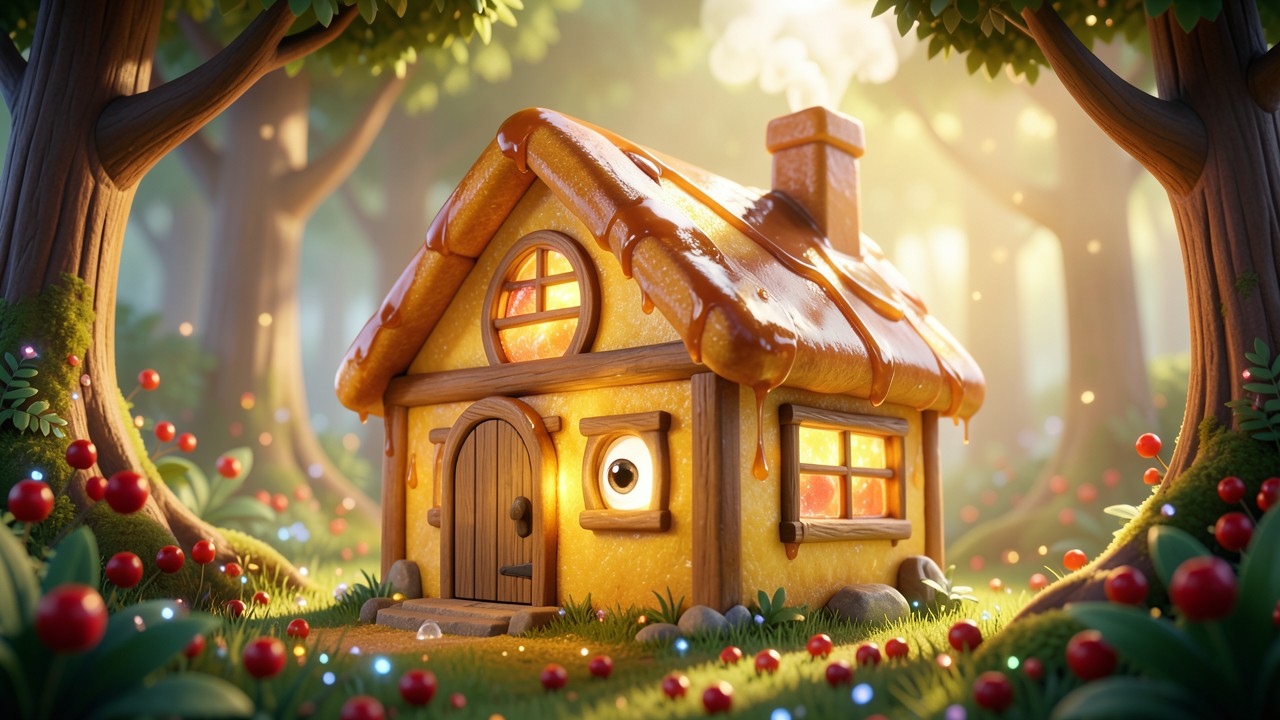 Hansel et Gretel conte : Le pain d'or du forêtier