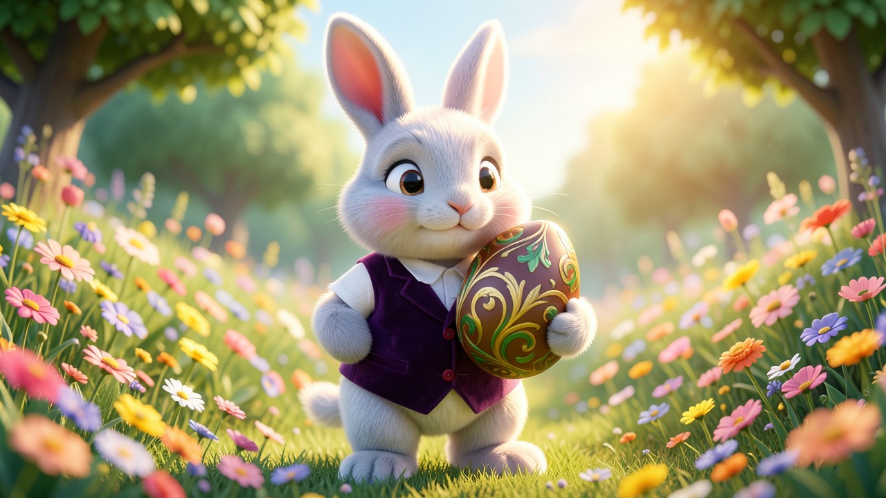 Storia dell'uovo di pasqua per bambini: La magica ricerca di Babbo Pasqua