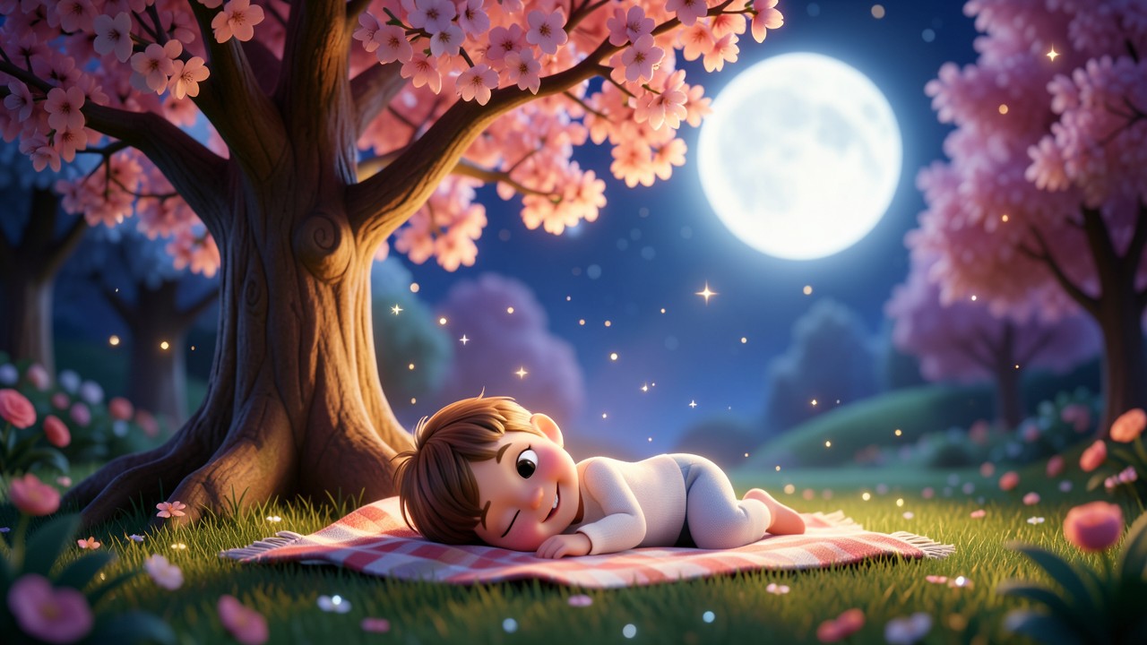 Cuentos cortos para dormir Pedro M. García Franco: La Luna y el Cerezo de la Calma