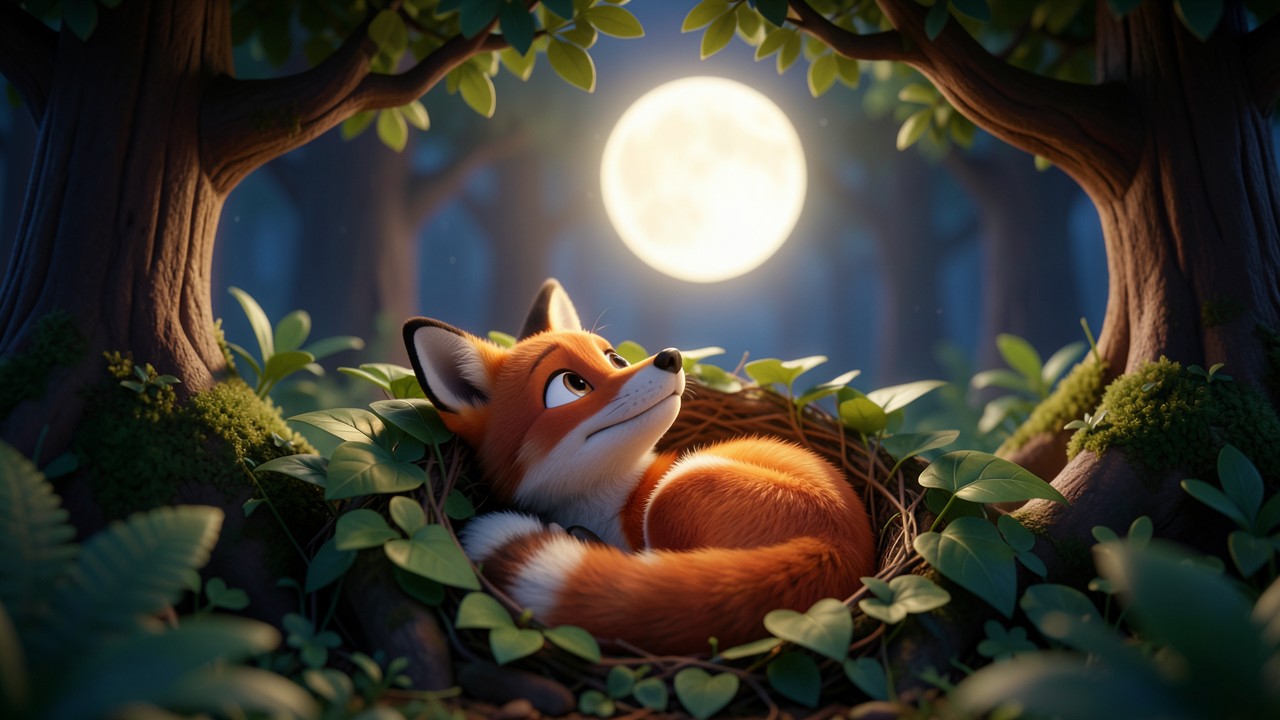 Der kleine Fuchs und der Mond