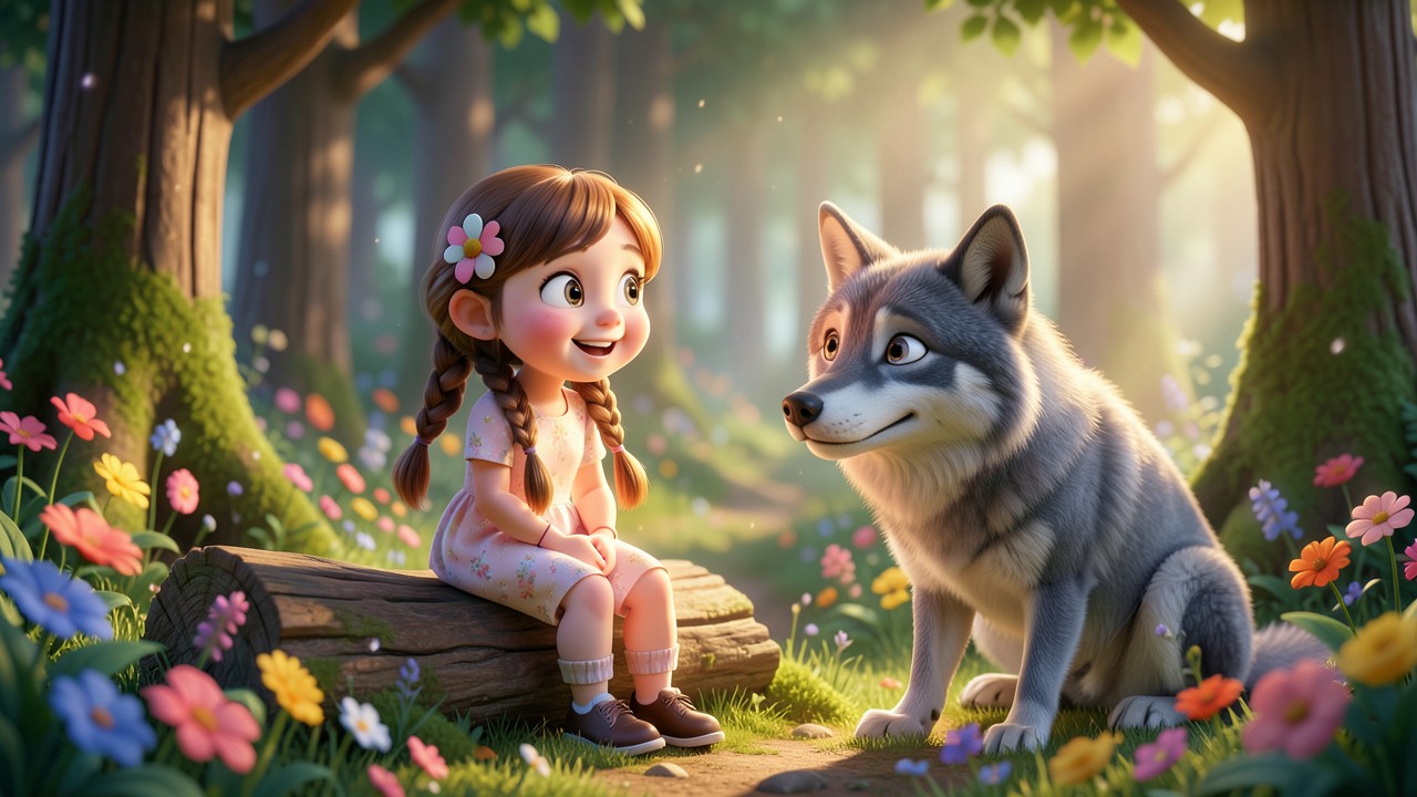 Fabula Infantil: A Menina e o Lobo Sonhador