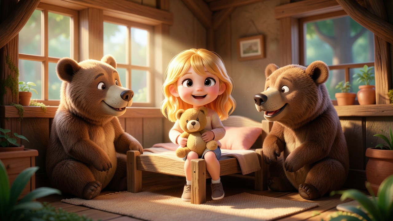 Cuento de ricitos de oro y los tres osos: Una visita inesperada