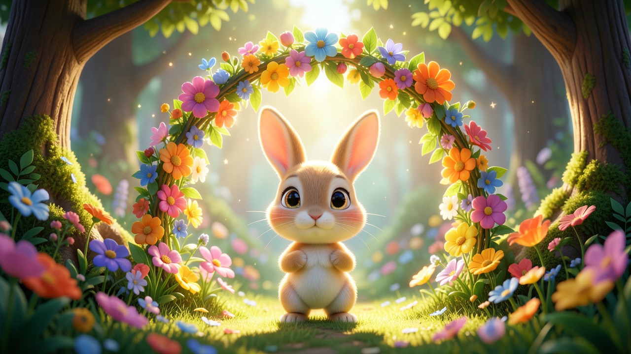 Cuentos de conejos cortos: La carabina de las flores