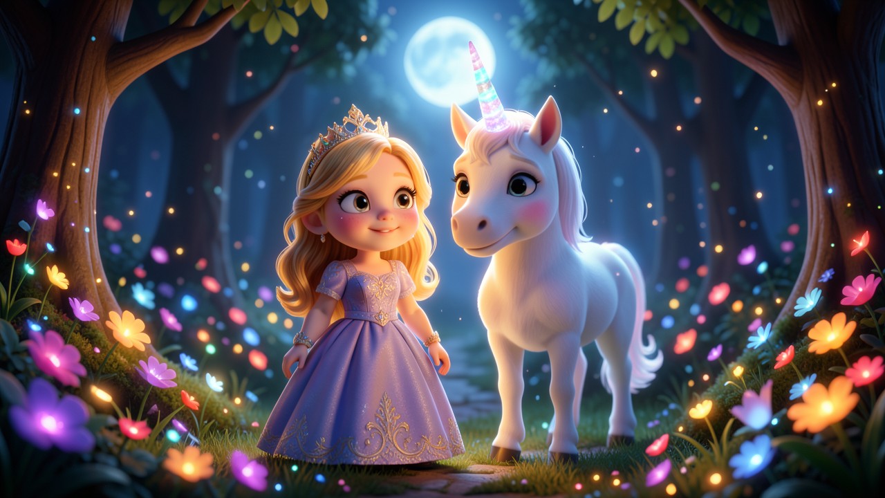 Cuentos de unicornios cortos: La princesa y el unicornio de la luna