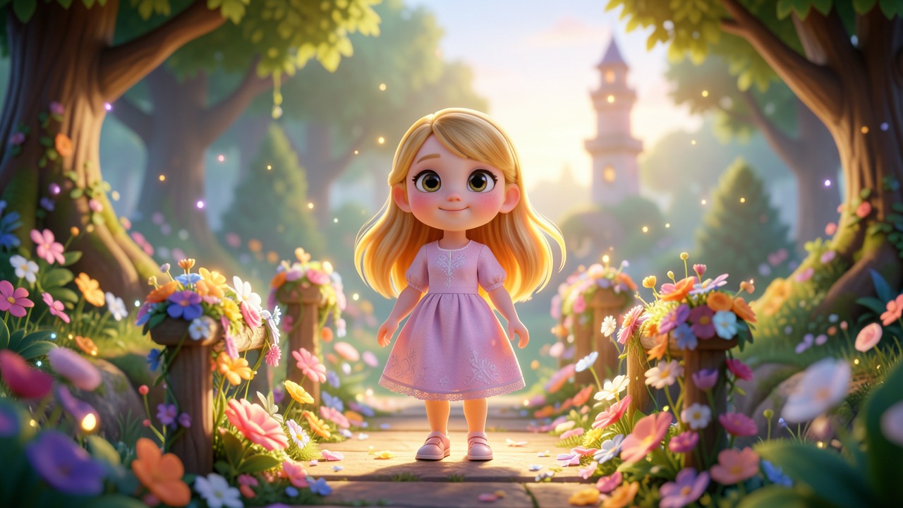 Historinha da Rapunzel e o Segredo do Cabelo de Ouro