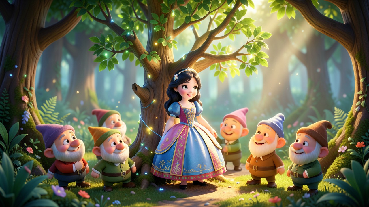 Blanche-Neige histoire courte : Le Petit Chêne et la Forêt Enchantée