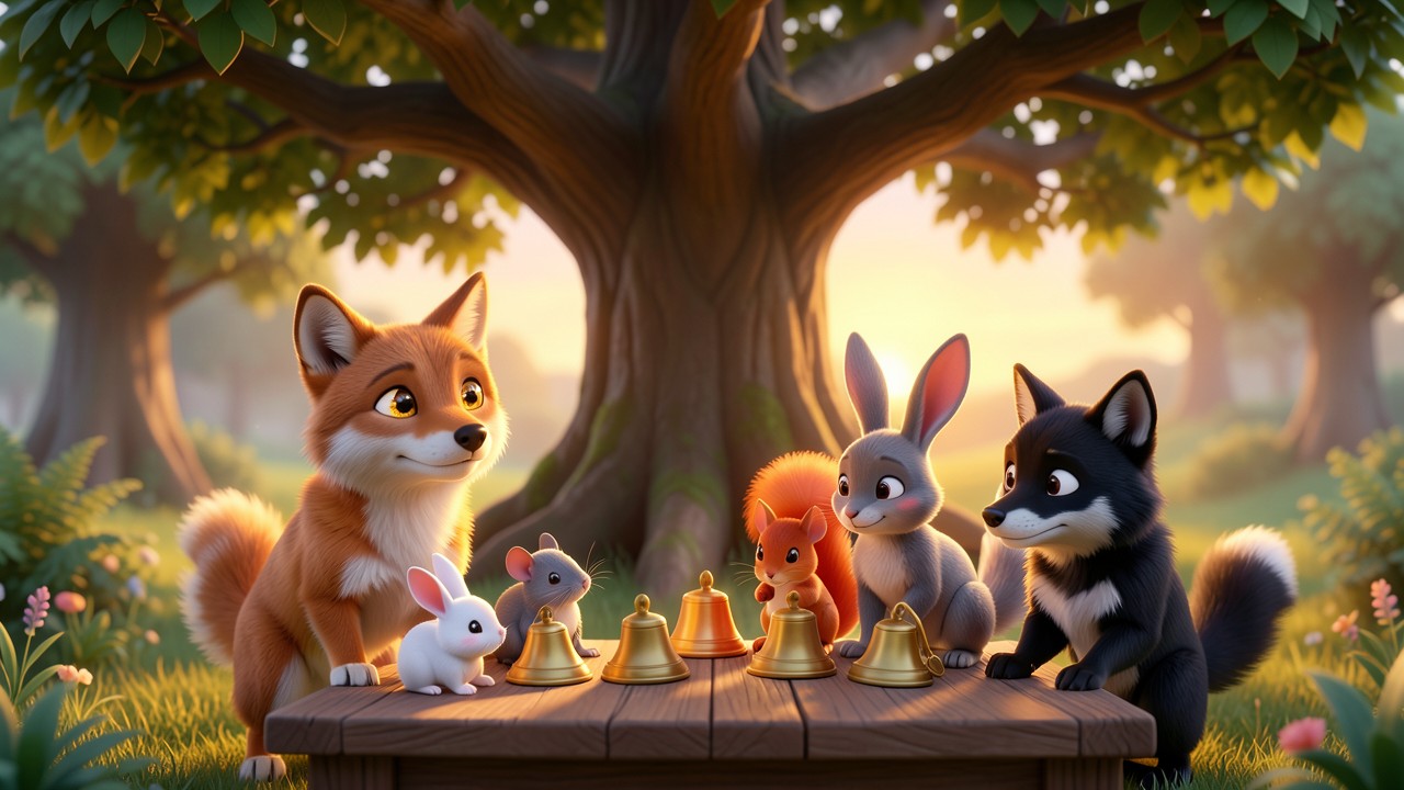 L'histoire de loup et les cinq cloches