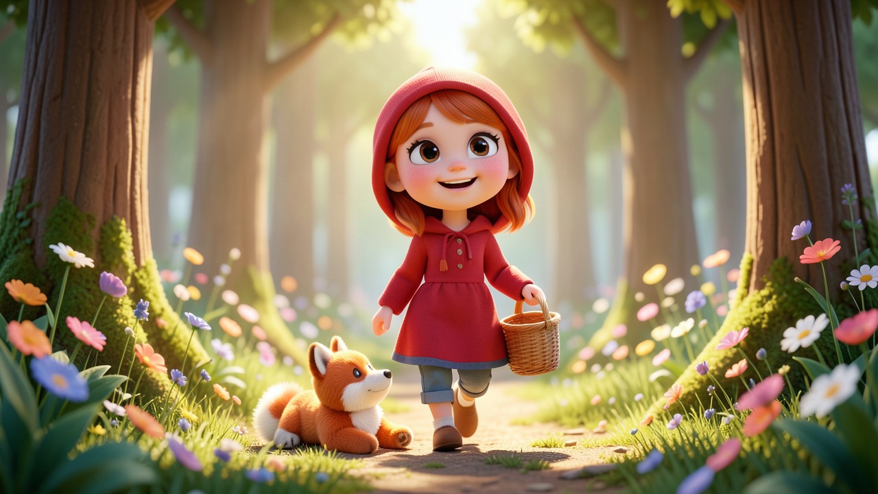 Cuento breve de Caperucita Roja: Una visita inesperada