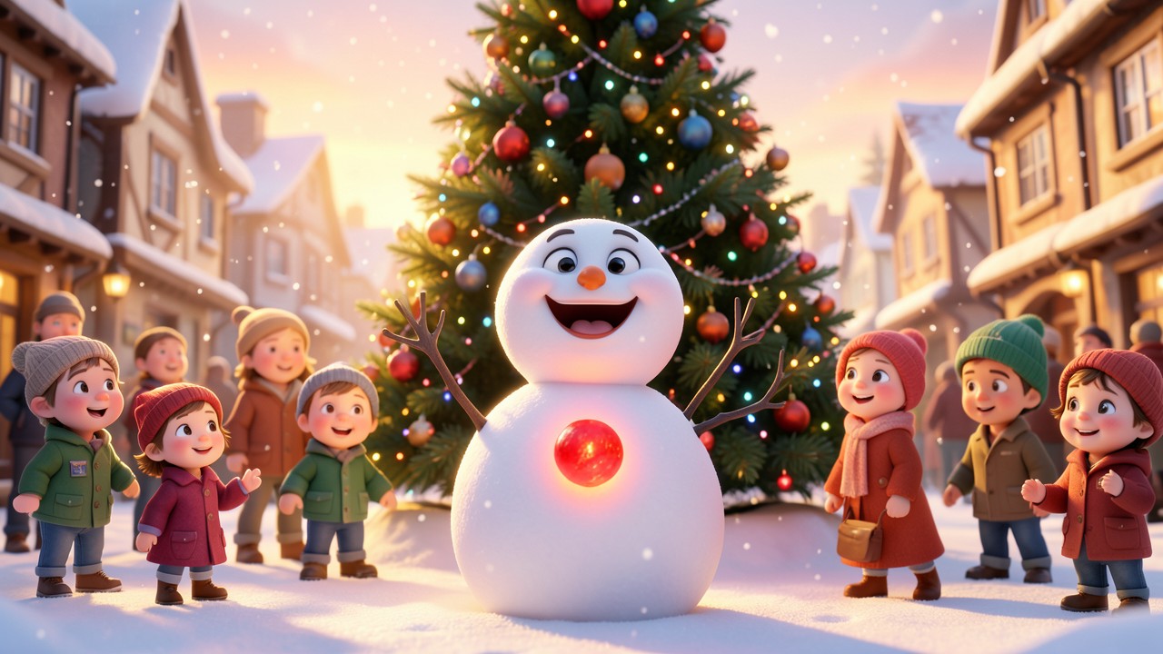 Weihnachten lustige Geschichte: Der Schneemann mit dem Lachkern