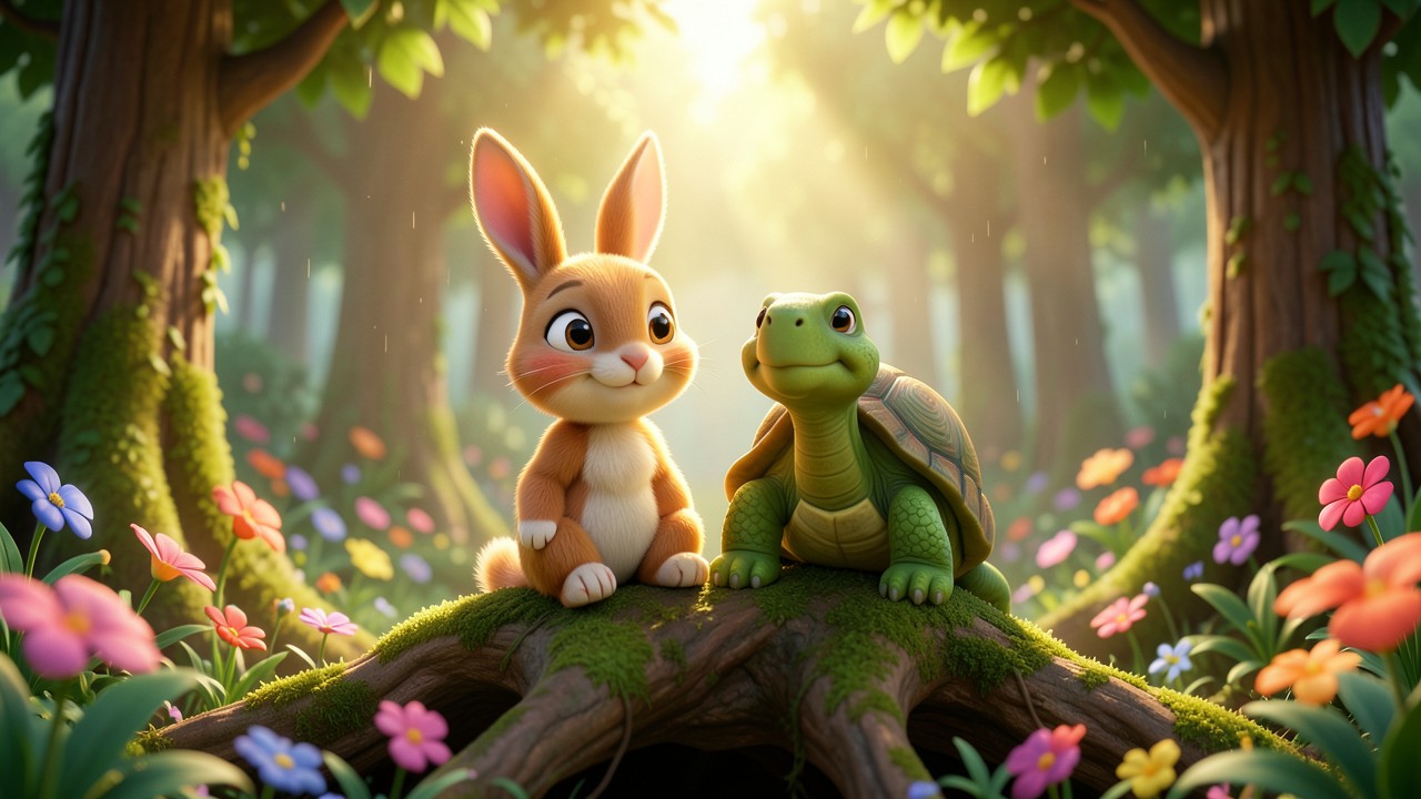 Der Hase und die Schildkröte Fabel: Eine Reise durch den Regenwald